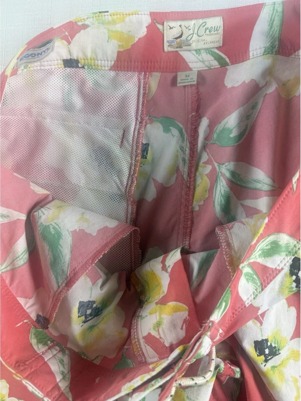 J.Crew Floral Board Shorts Swim Trunks Men’s Size 32 Pink Tropical Beach